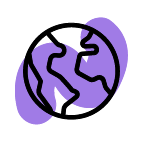 purple world icon