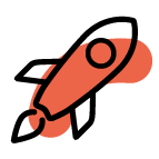 red rocket icon