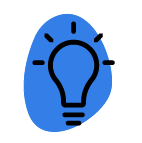 blue lightbulb icon