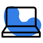 blue laptop icon