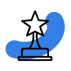 blue trophy icon