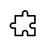 white puzzle icon