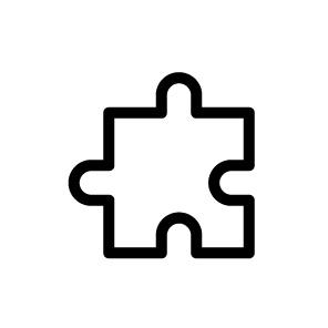 white puzzle icon