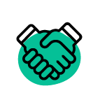 green handshake icon
