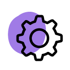 purple gear icon