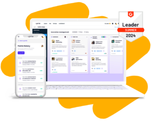 a smartphone a laptop yellow 2024 leader badge - Innovative Management Solutions
