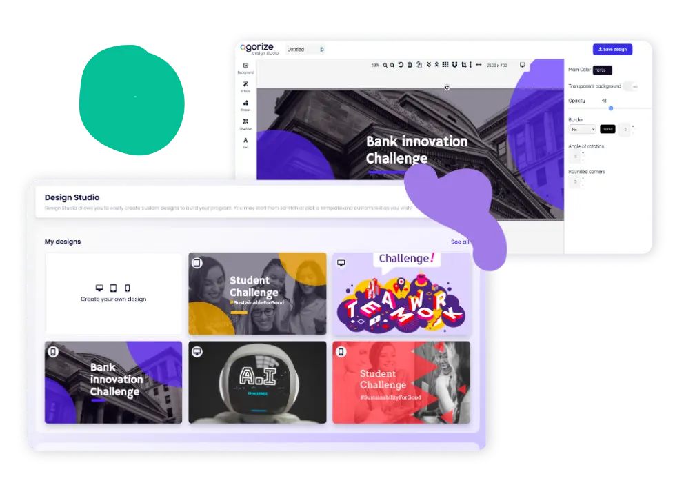 Agorize innovation and idea management software - Design Studio - open innovation software