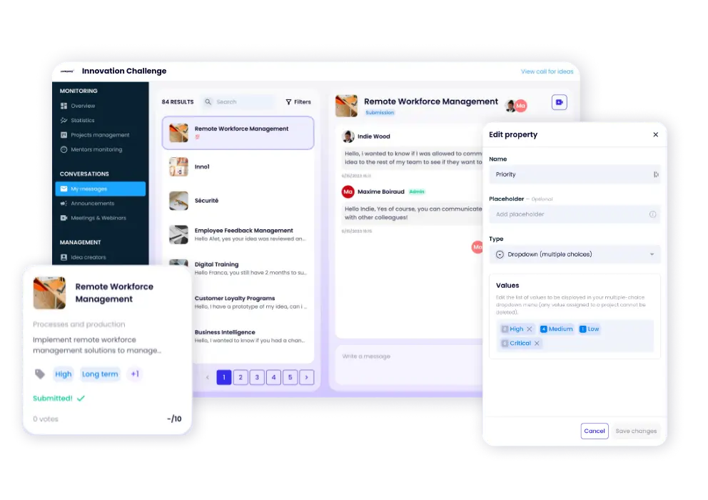 innovation management software features