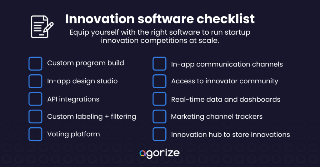 Singapore startups: innovation software checklist